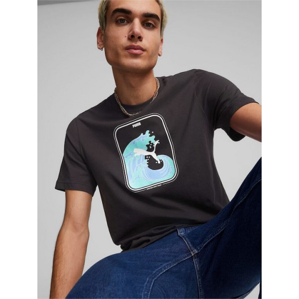 Ανδρικό T-shirt Puma Graphics Wave Tee 674483-01