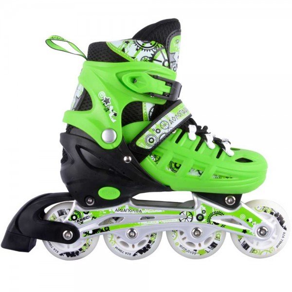Αυξομειούμενα Inline Skates Αθλοπαιδιά, Πράσινα 002.10305/GRN (Size 35-38)