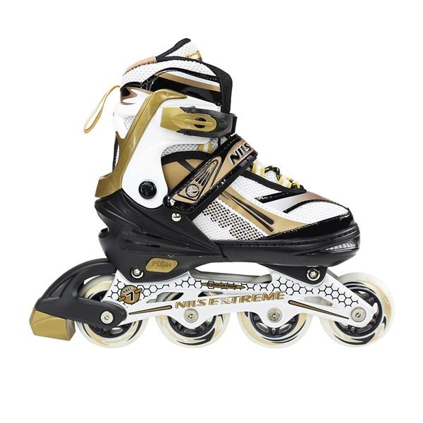 Αυξομειούμενα Πατίνια Roller NA 1123 Μαύρο/Χρυσό IN-LINE SKATES NILS EXTREME