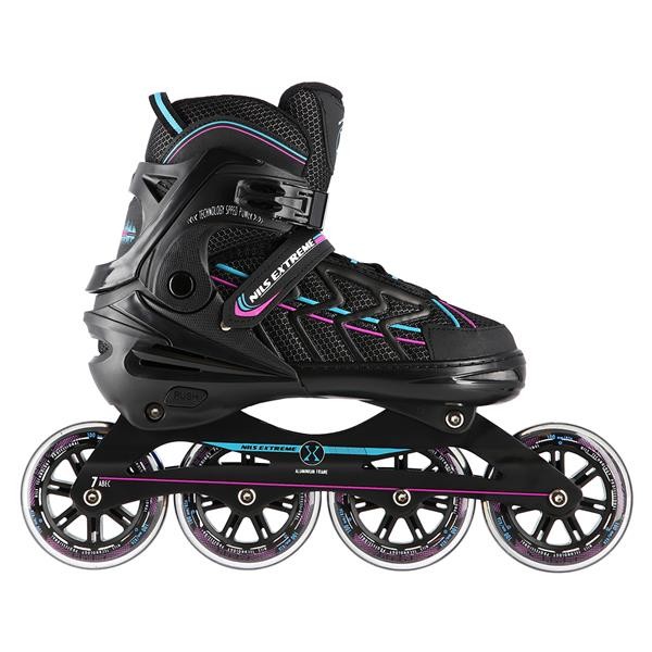 Αυξομειούμενα Πατίνια Roller NA 1128 Μαύρο/Μώβ In-Line Skates Nils Extreme