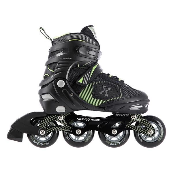 Αυξομειούμενα Πατίνια Roller NA 9080 Μαύρο/Πράσινο IN-LINE SKATES NILS EXTREME