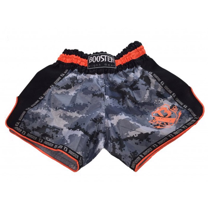Booster Pro Thai Shorts-Camo Grey