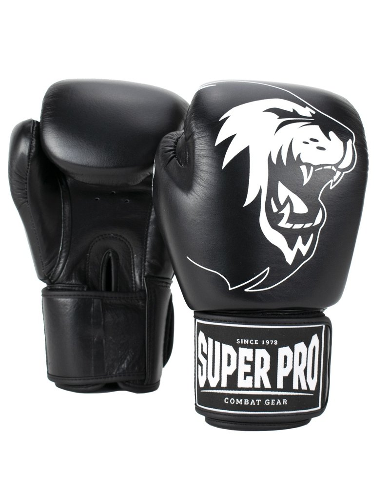 Δερματινα Γαντια Super Pro Combat Gear Warrior kickboxing Gloves Black/White
