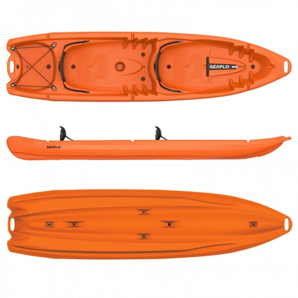 Διθέσιο καγιάκ για 2 ενήλικες και 2 παιδιά Seaflo Duorum (Πορτοκαλί)