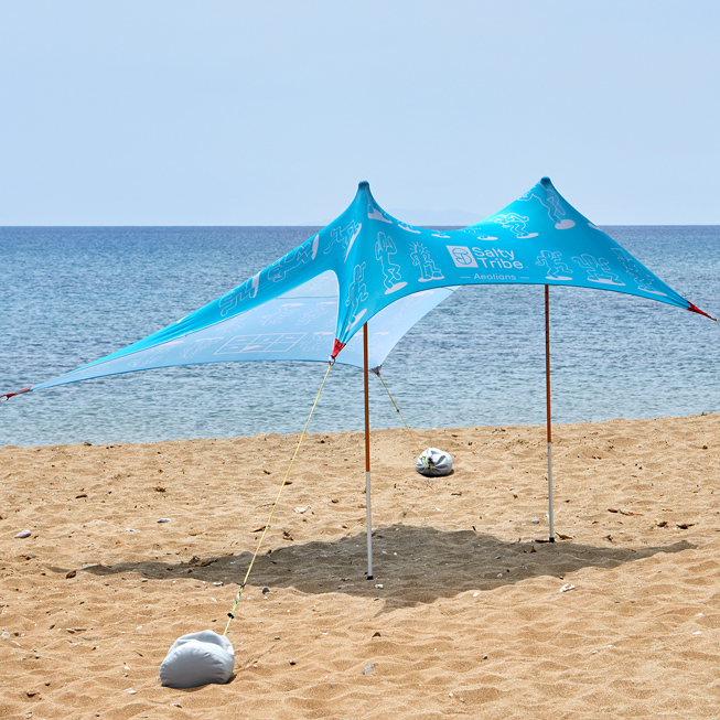 Ελαστική Τέντας Παραλίας 2x2 Salty Tribe Aeolians Cycladic Print