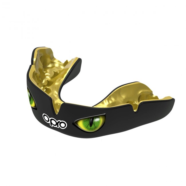 Επαγγελματική Μασελα Opro Mouthguard Instant Custom-Fit V2 Eyes Black/Green/Gold Senior