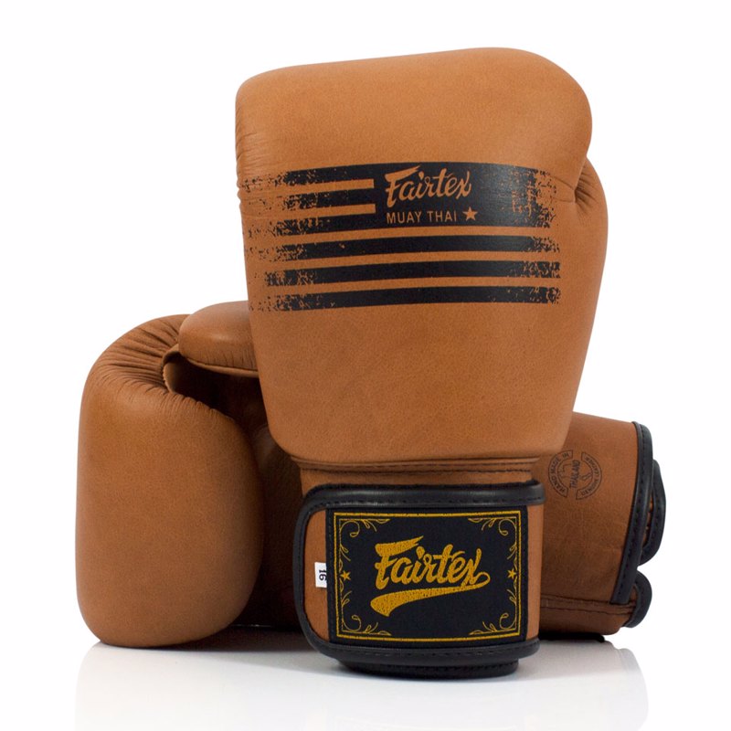 Fairtex BGV21 Legacy Velcro Boxing Gloves-Brown 