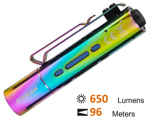 Φακός Acebeam RIDER RX AA/Rainbow +Battery Κωδ. ACE-016