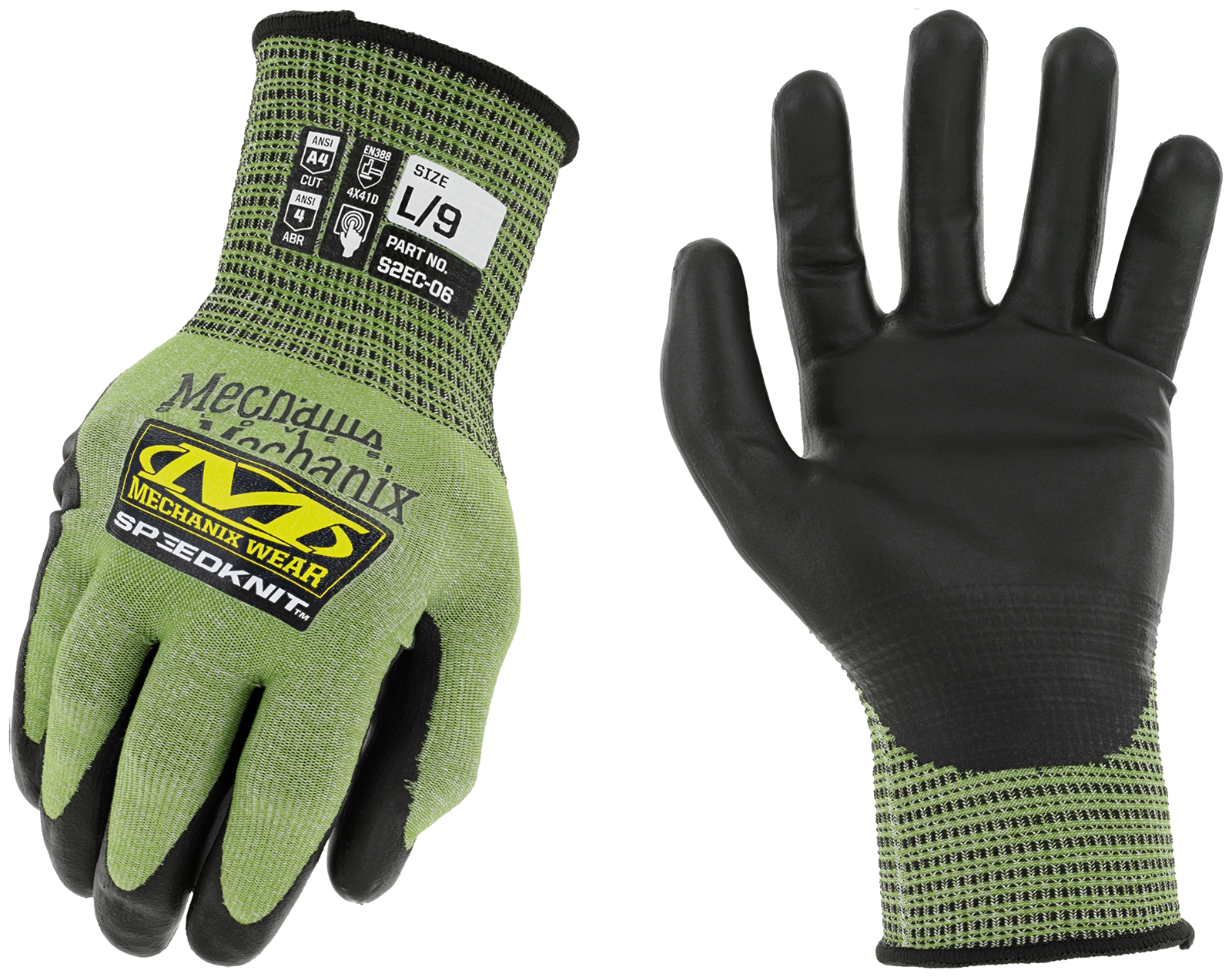 Γάντια Κοπής SpeedKnit S2EC06 Mechanix Green/Black