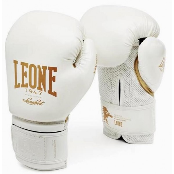 Γάντια προπόνησης Leone WHITE BOXING GLOVES GN059