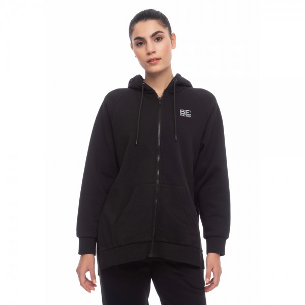 Γυναικεία Ζακέτα με Κουκούλα Be Nation Reflective Full Zip Hood Black 07102304-01