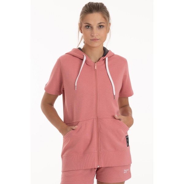 Γυναικεία Ζακέτα με κουκούλα Magnetic North Wo's S/S Zip Hoodie (Stawberry) 22022