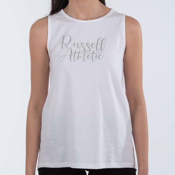 Γυναικείο Αμάνικο T-Shirt Russell Athletic Scripted-Split Back Long Tank A2 113 1 001