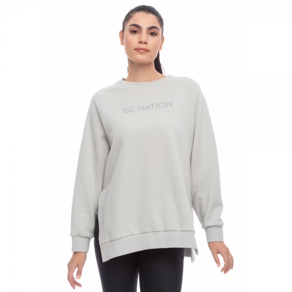 Γυναικείο Φούτερ Be Nation Reflective Crew Neck Concrete  06102301-3H