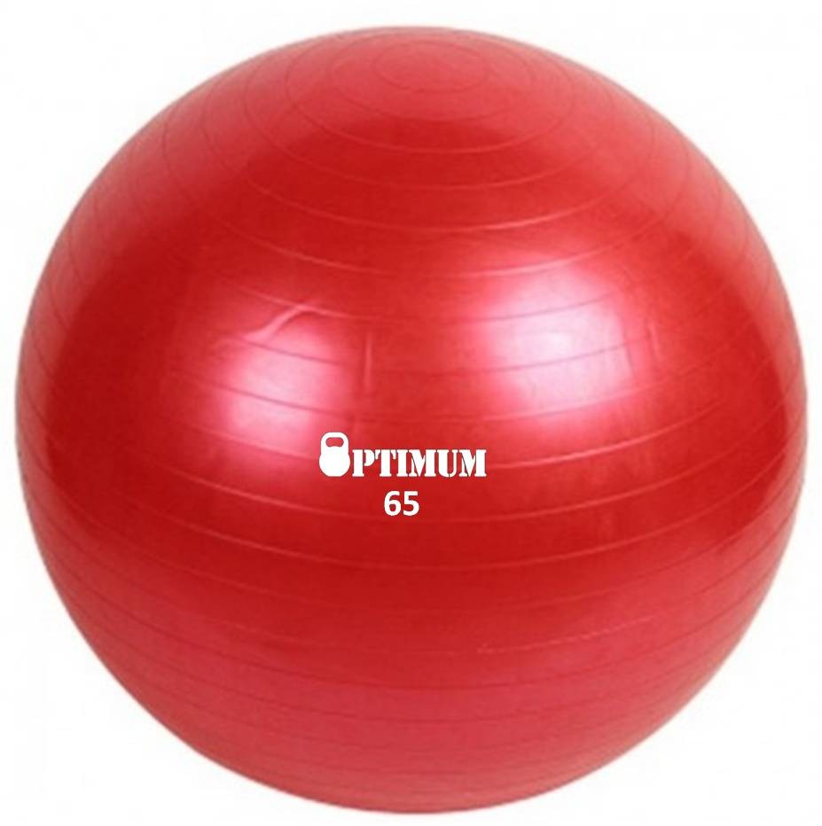 GYM BALL 65CM (ΚΟΚΚΙΝΗ) ANTI-BURST 1100GR OPTIMUM