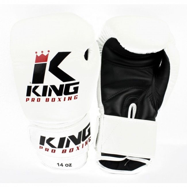 King (kick)boxing γάντια Pro Boxing Λευκό/Μαύρο
