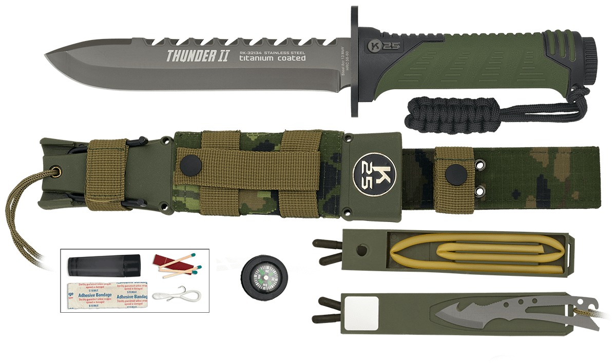 Μαχαίρι Tactical Knife Thunder  II Energy 27 cm Κωδ. 32134 Πράσινο