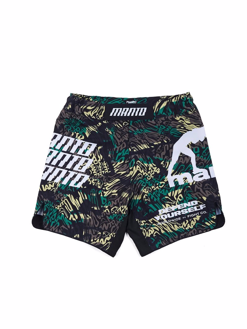 MANTO distort FIGHT SHORTS-camo