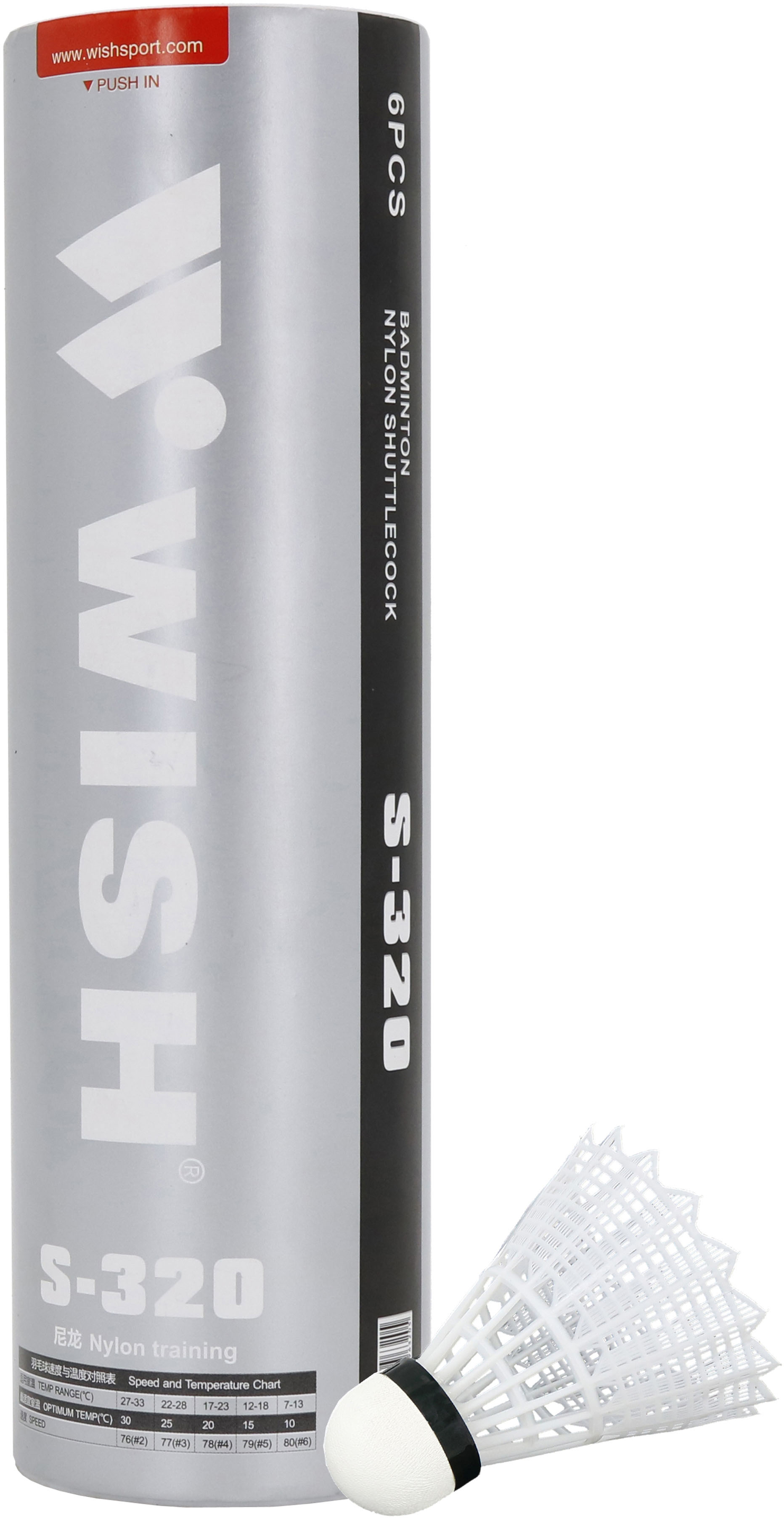 Μπαλάκια Μπάντμιντον 6τμχ Νάιλον Wish Κωδ. 42007