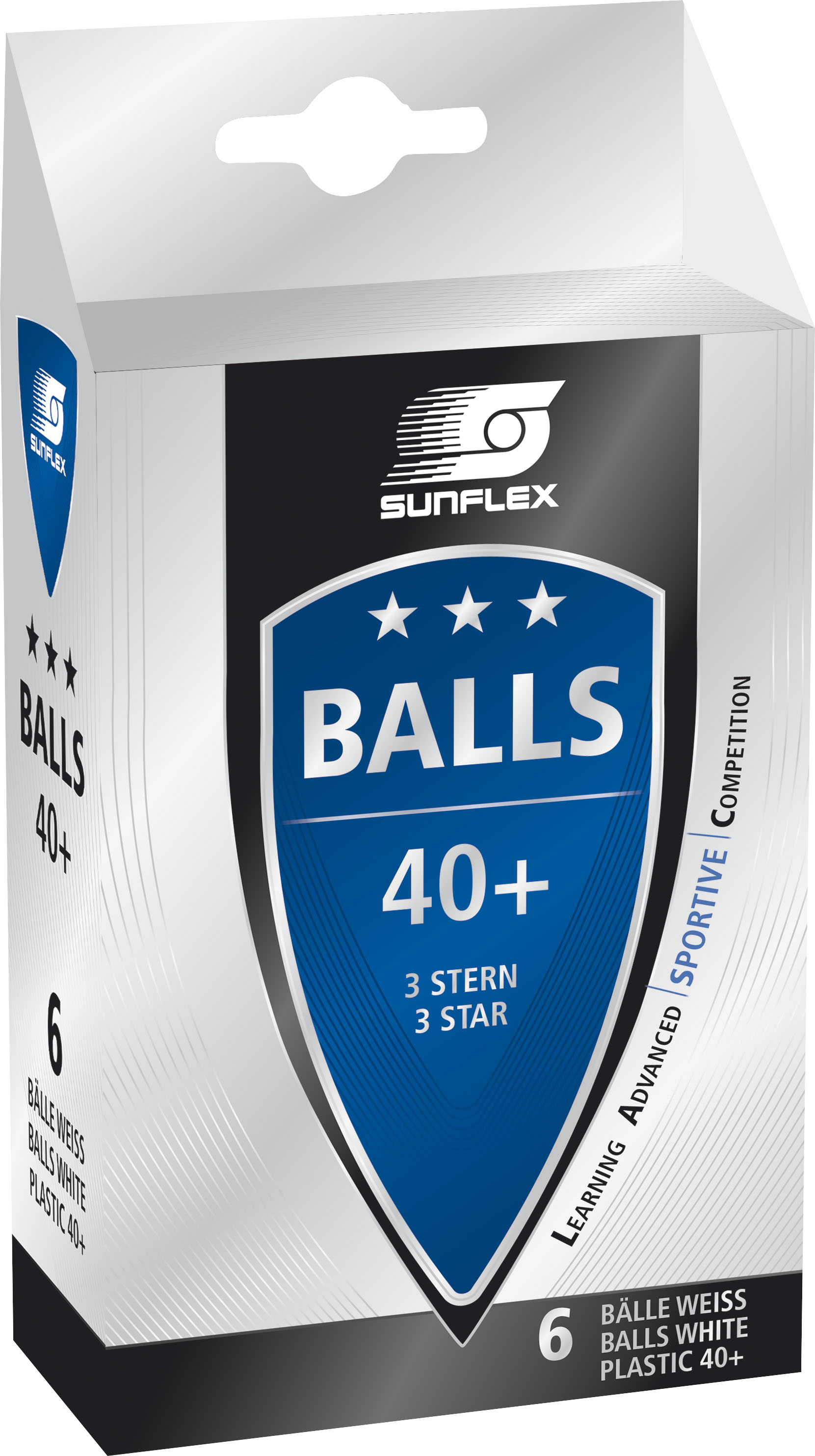 Μπαλάκια Ping Pong Sportive PVC (6τμχ) Sunflex Κωδ. 97252