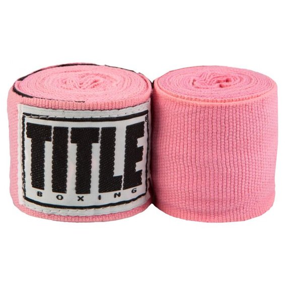 Μπαντάζ Πυγμαχίας TITLE Select 4,5m" Semi Elastic Mexican Hand Wraps Baby Pink ζευγάρι