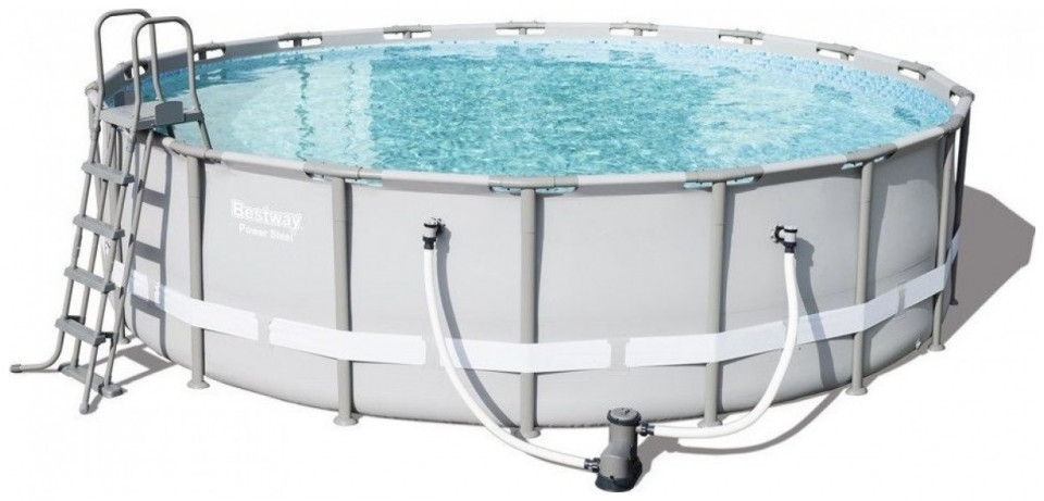 Πισίνα Στρόγγυλη 549x132cm Power Steel Frame Pool Set Bestway Κωδ. 56427