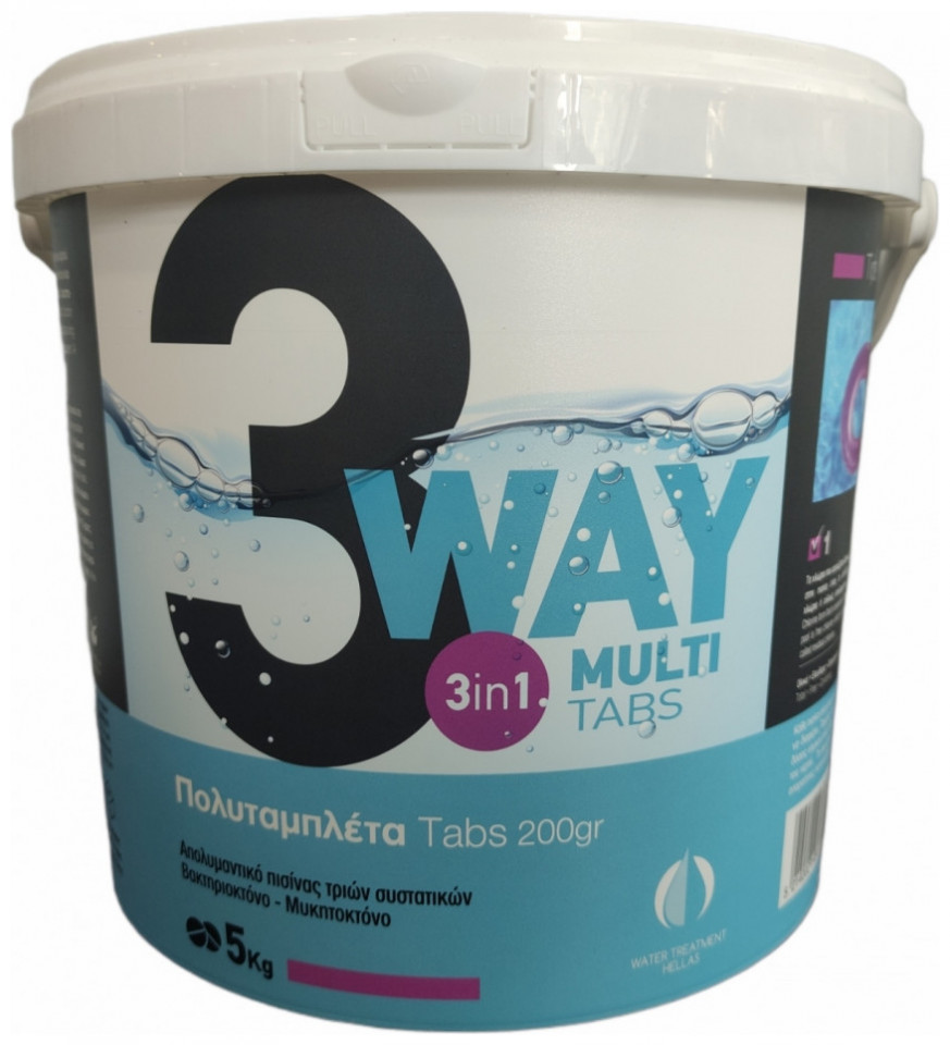 Πολυταμπλέτες Καθαρισμού Πισίνας 3in1 10kg Water Treatment Hellas