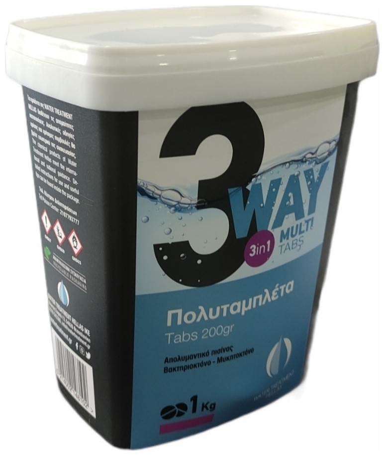 Πολυταμπλέτες Καθαρισμού Πισίνας 3in1 1kg Water Treatment Hellas