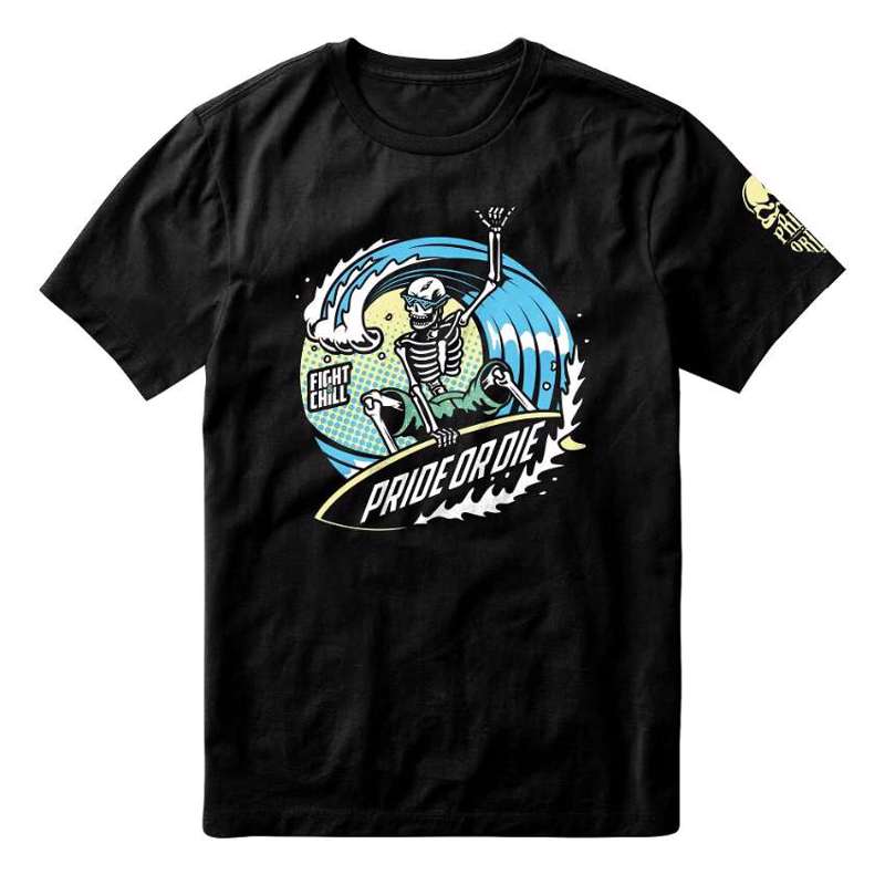 PRiDEorDiE Fight & Chill T-Shirt -black