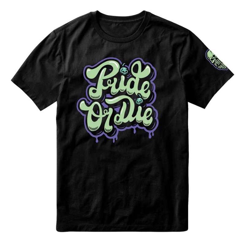 PRiDEorDiE ice cream T-Shirt -black