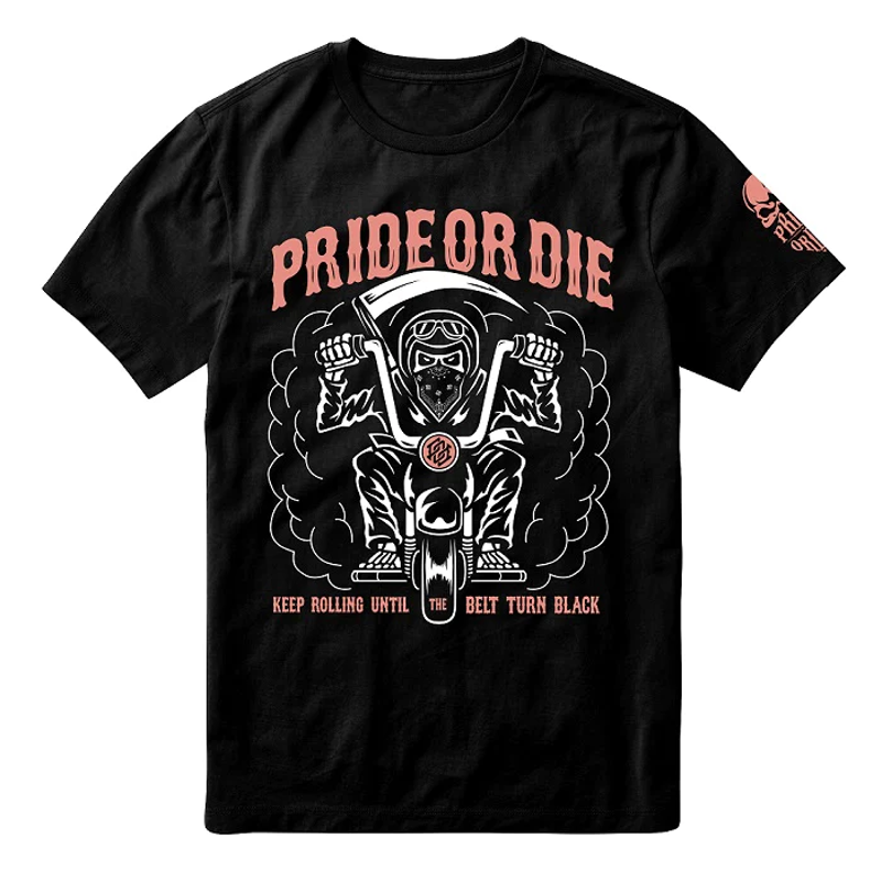 PRiDEorDiE keep rolling T-Shirt -black