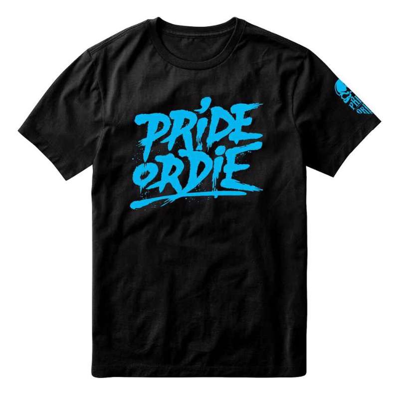 PRiDEorDiE Reckless Splattered T-Shirt -black
