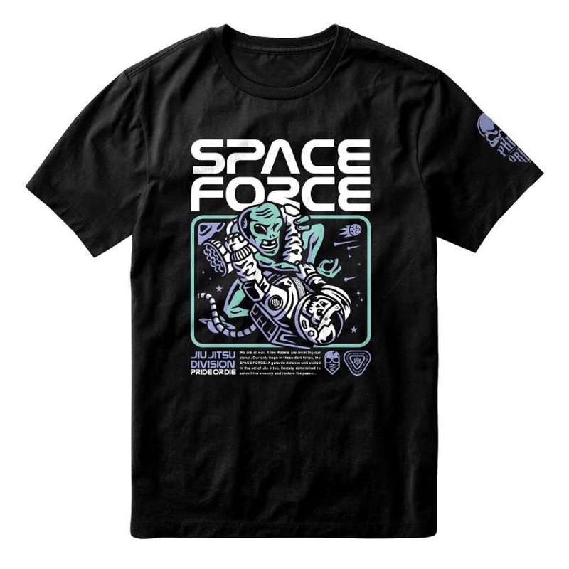 PRiDEorDiE Space Force T-Shirt -black