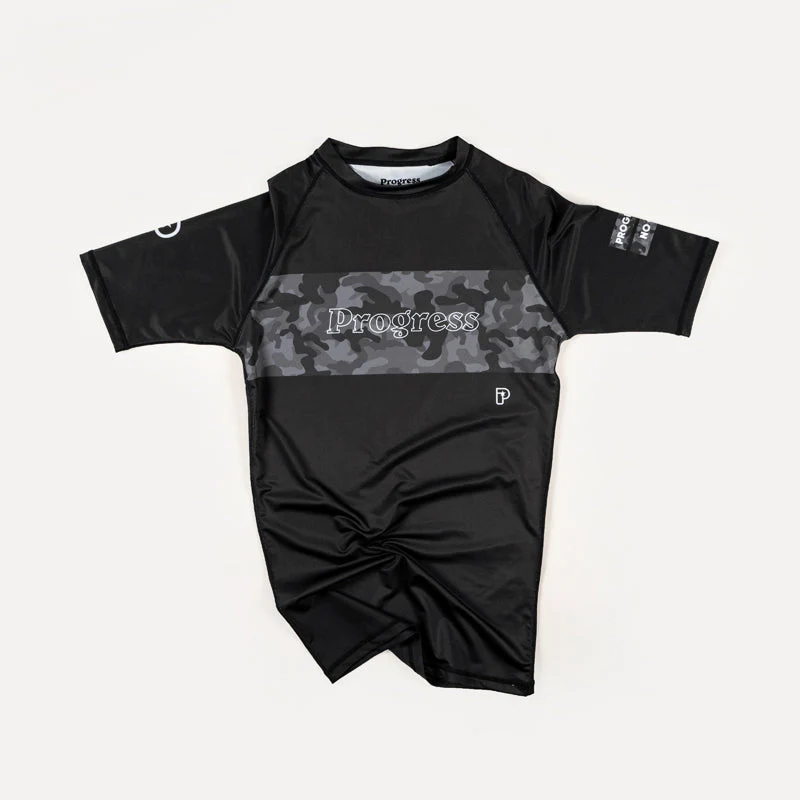 PROGRESS steel camo rashguard - black