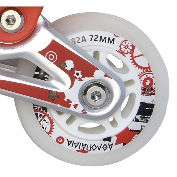 Ροδάκια Πολυουρεθάνης Αυτοφωτιζόμενα Αθλοπαιδιά, Κόκκινα 002.10305/WHL/R (72mm)