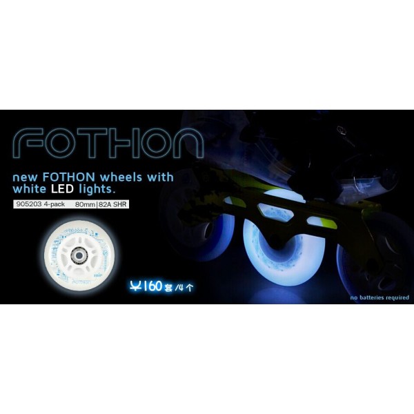 Ρόδες (Τετράδα) InLine Fitness Powerslide Fothon Nightweels WhtLed 19.905203