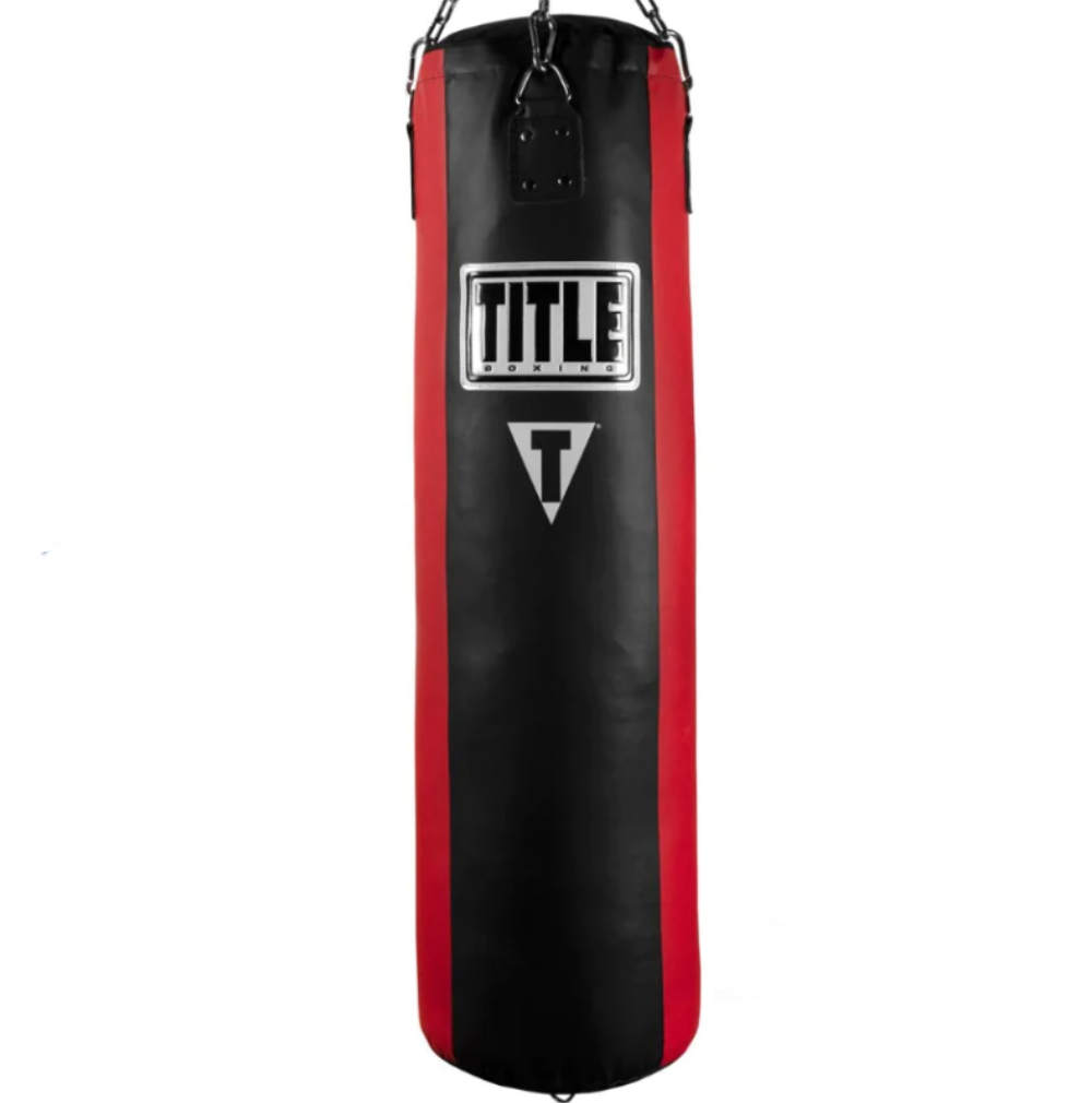 Σάκος γεμάτος Title boxing PU 150cm Black/Red + Δώρο βάση στήριξης
