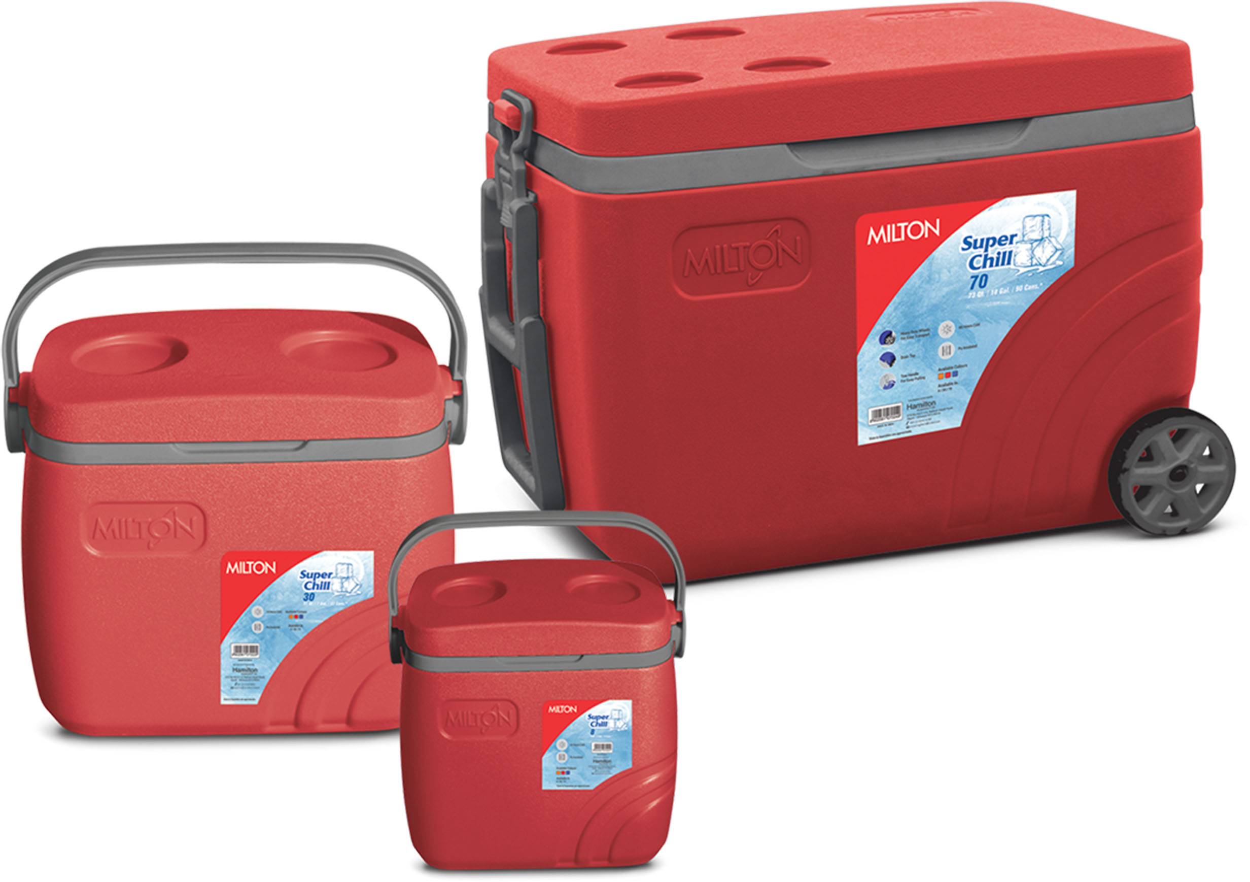 Σετ Ισοθερμικά Ψυγεία Super Chill Milton Κωδ. 13066 Κόκκινα 