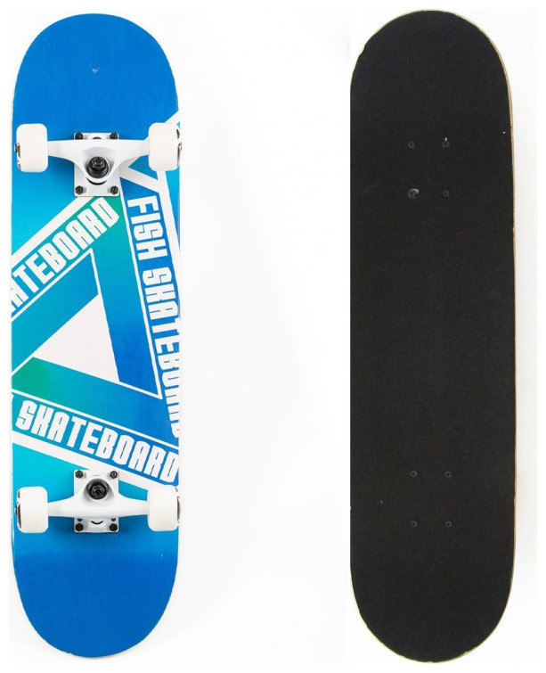 Skateboard 31'' Blue Triangle Fish