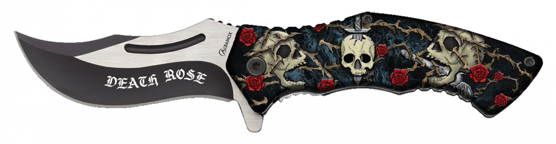 Σουγιάς 8.5cm Skulls+Roses 3D Albainox Κωδ. 18817