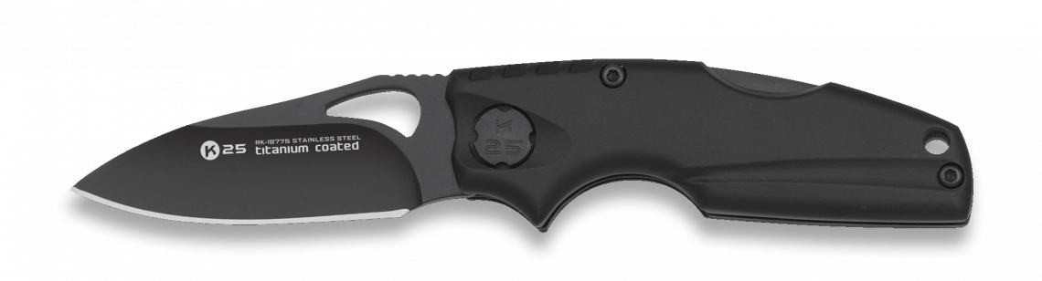 Σουγιάς Pocket With Clip 5.8 cm K25 Edc Κωδ. 18775 Μαύρος