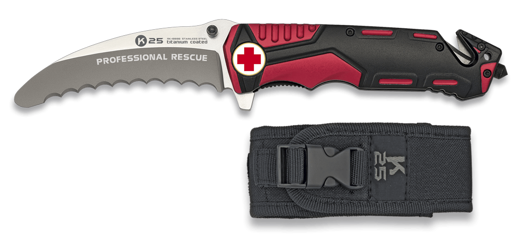 Σουγιάς  Professional  Rescue 9.5 cm  K25 Κωδ. 19996GR1028 Κόκκινος