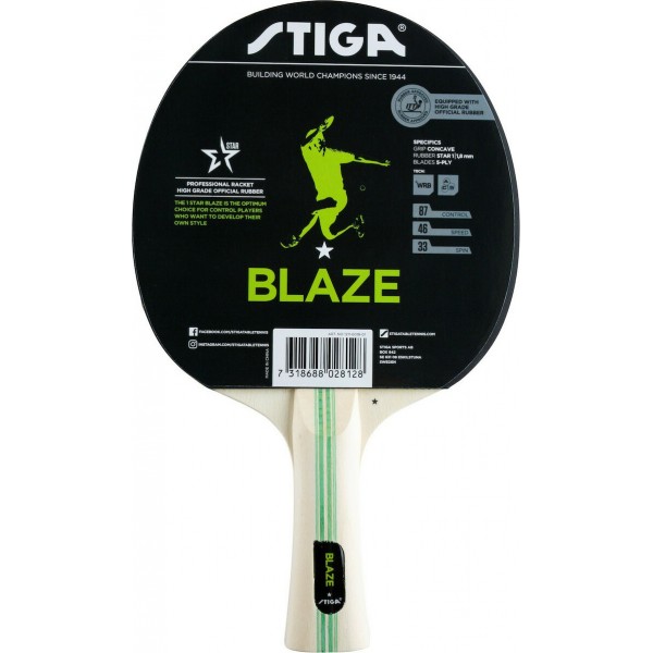 Stiga Blaze 1211-6018-01 Ρακέτα Ping Pong για Αρχάριους