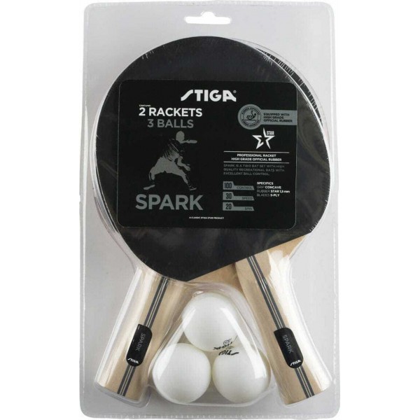 Stiga Spark 2 Σετ Ρακέτες Ping Pong για Αρχάριους Παίκτες (1210-5618-01)