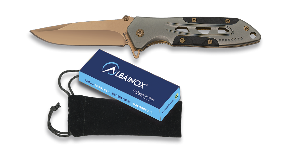 ΣΟΥΓΙΑΣ ALBAINOX, G10 handle pocket knife. Blade 7.50 cm, 18141-A