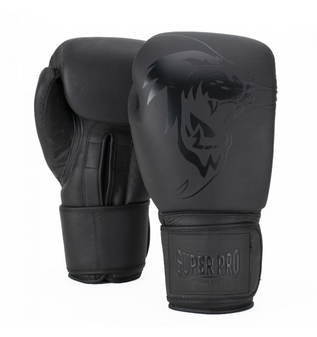 Super Pro Combat Gear Legend Δερμάτινα γάντια Kickboxing Γκρι Mat