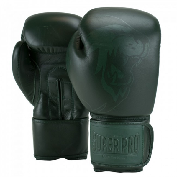 Super Pro Combat Gear Legend Δερμάτινα γάντια Kickboxing Green