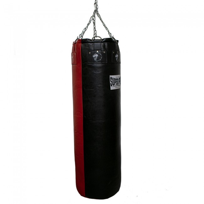 Super Pro Δερμάτινο Punch Bag Gigantor Μαύρο/Κόκκινο 138x42 cm