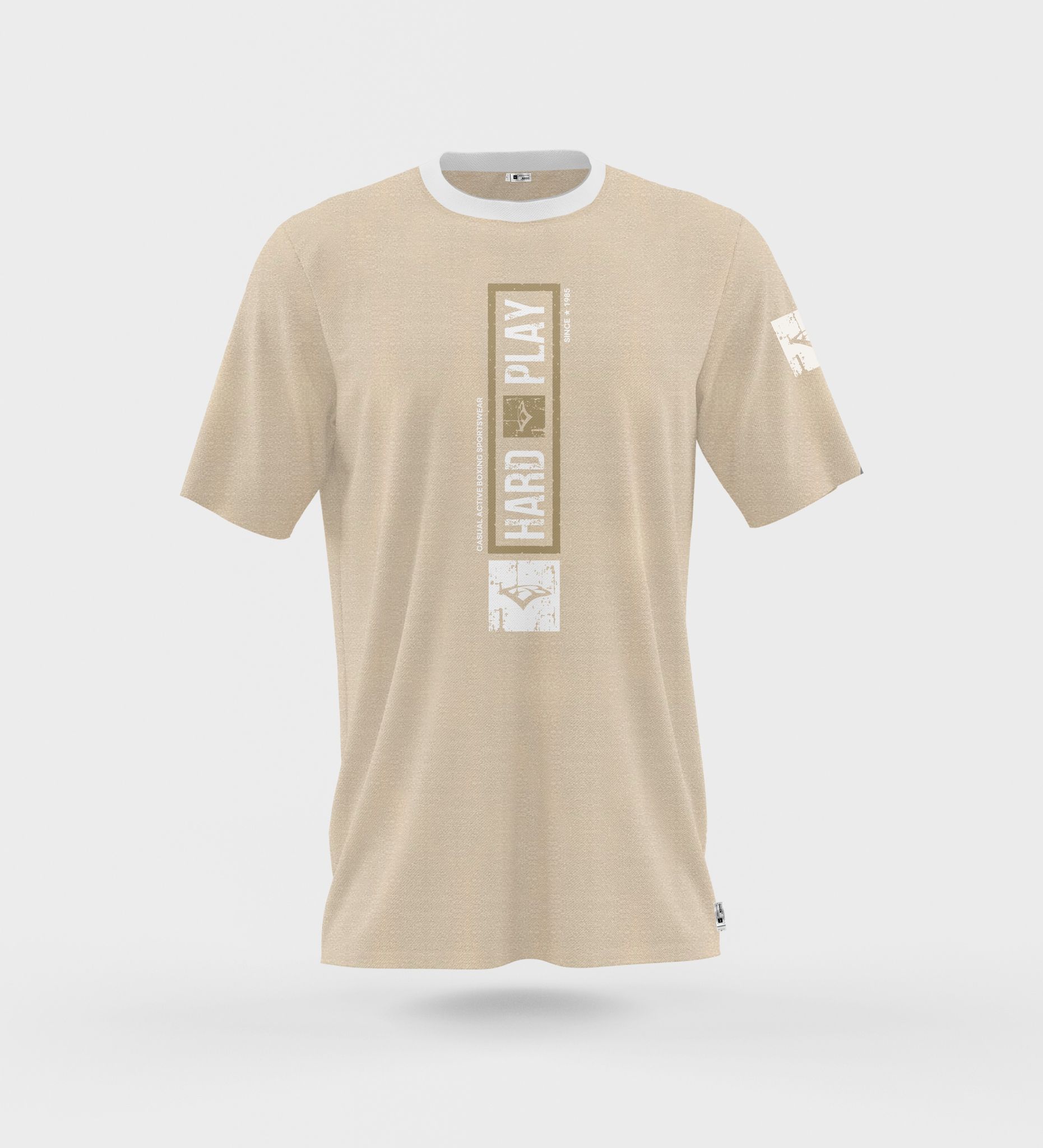 T-SHIRT HARD PLAY Μπεζ