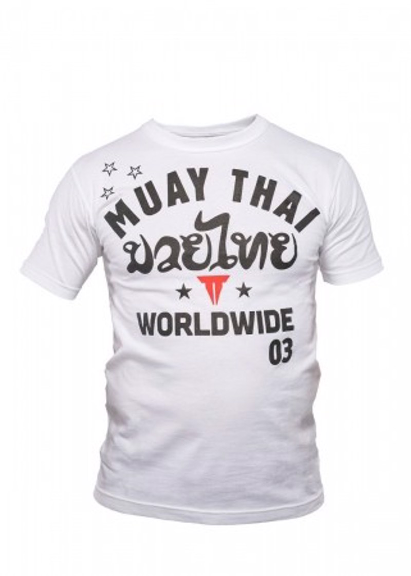 Throwdown Thai Stripes Tshirt-white